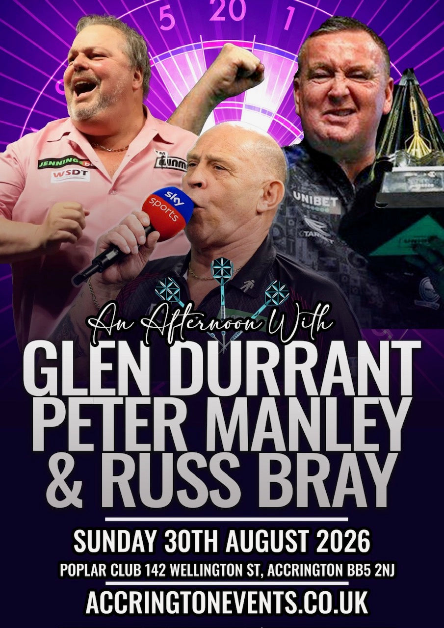 An Afternoon with the Darts Legends - Accrington - Sunday 30th August - 1pm