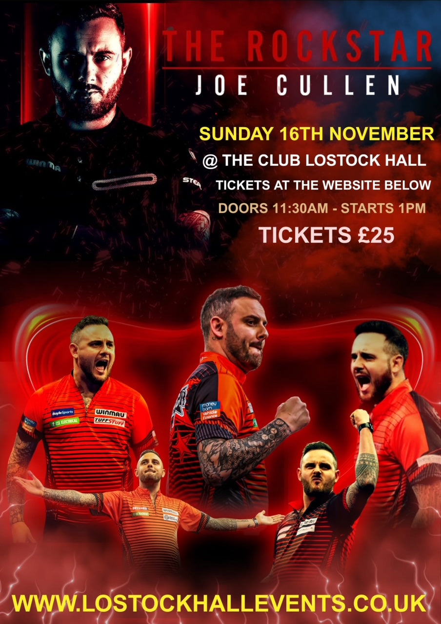 The Rockstar Joe Cullen Darts Exhibition - Sunday 16th November 2025