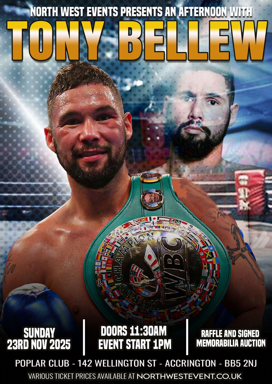 An Afternoon with Tony Bellew - Sun 23rd Nov - Poplar Club - Accrington
