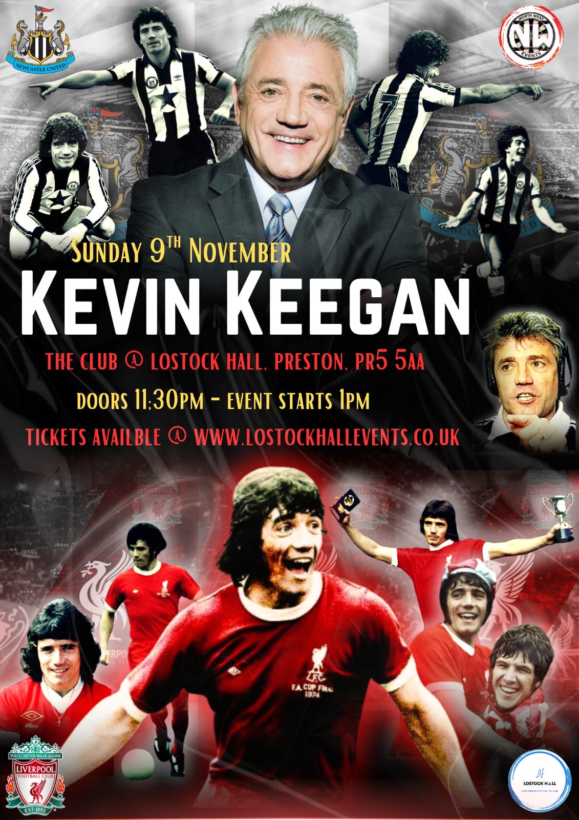 Kevin Keegan - Sunday 9th November - Lostock Hall