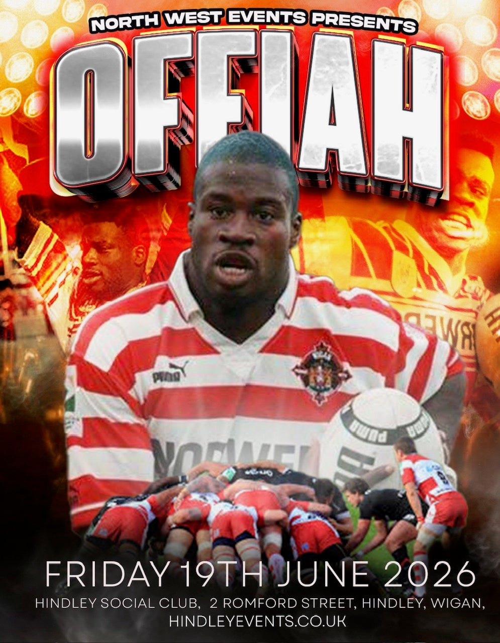 An Evening with Martin Offiah - Fri 19th June - Hindley