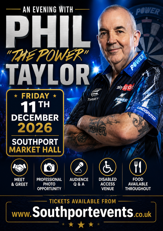 An Evening with Phil 'The Power' Taylor - Fri 11th Dec - Southport Market Hall
