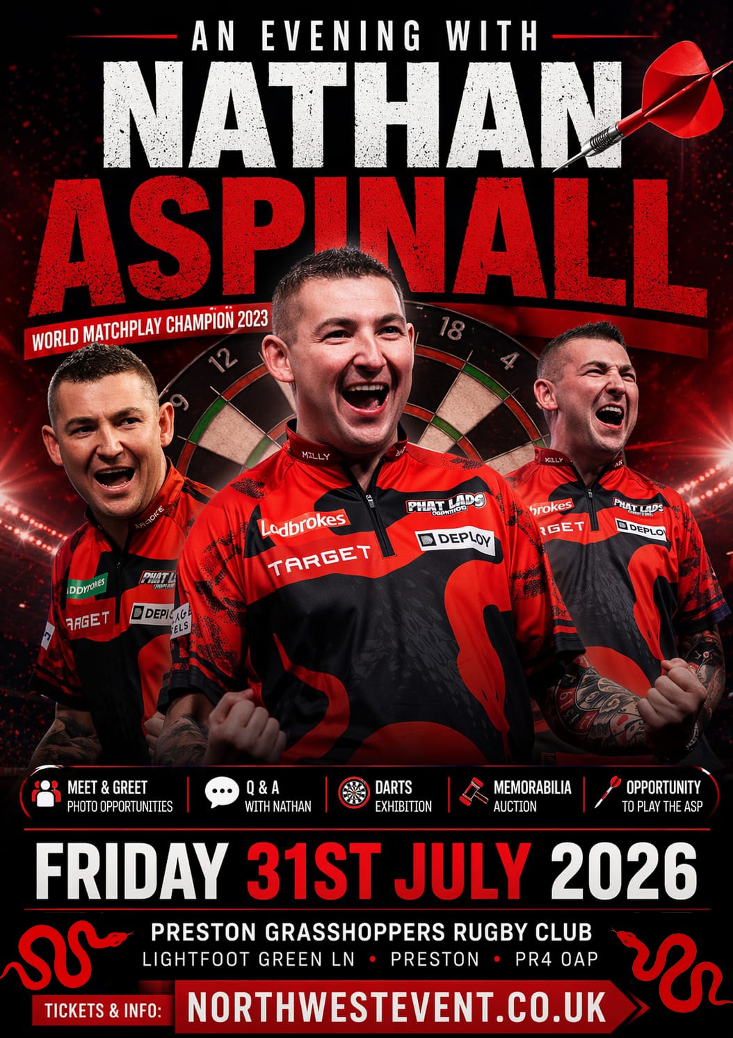 An Evening with Nathan Aspinall - Friday 31st July - Preston Grasshoppers
