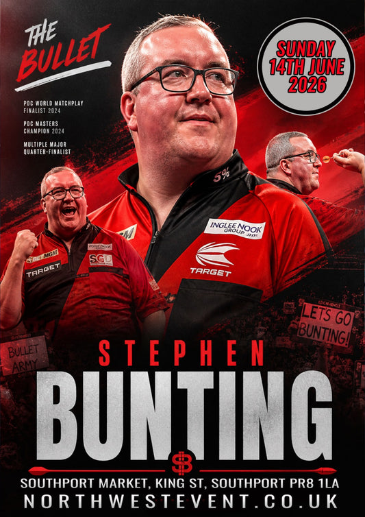 An Afternoon with Stephen Bunting - Sunday 14th June - Southport Market Hall