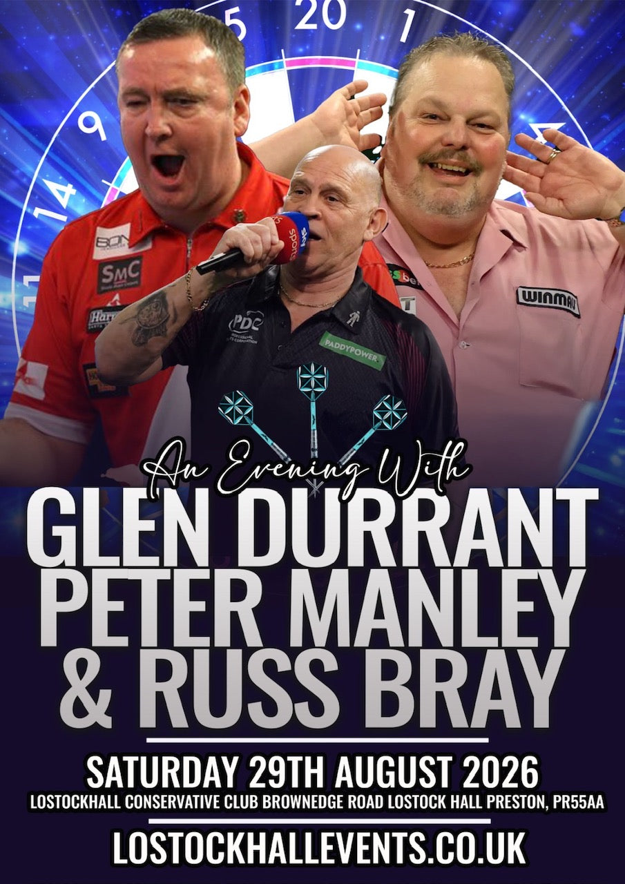 An Evening with The Darts Legends - Sat 29th August 7.30pm - Lostock Hall