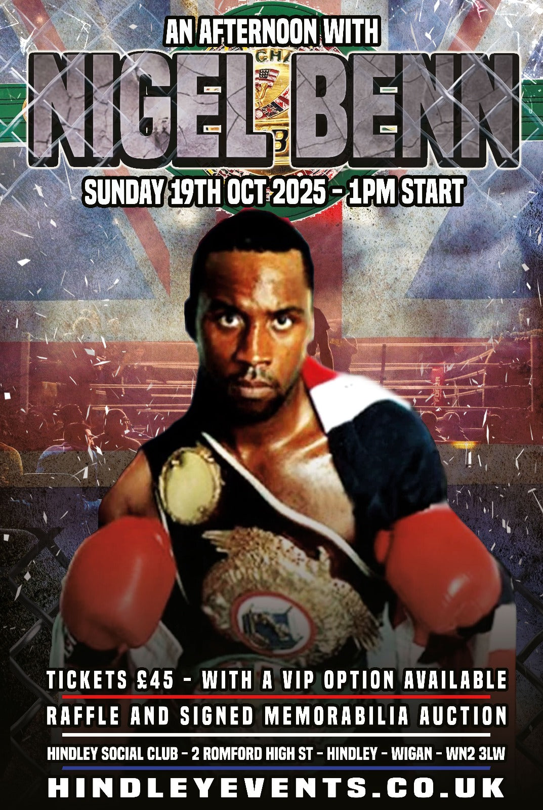 Nigel Benn Sunday 19th October 2025 - Hindley